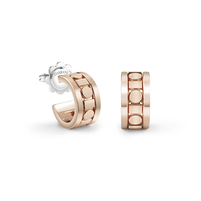 Belle Epoque Reel Rose Gold Hoop Earrings Damiani 20093331